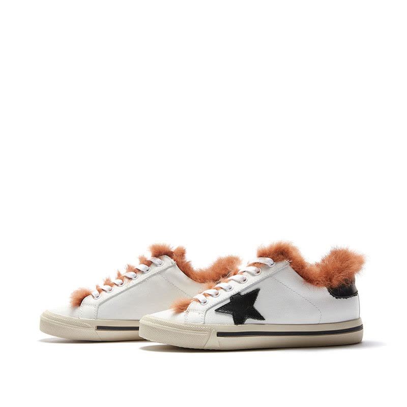 WIJI2017新款韩版潮流休闲鞋女学院风平底时尚系带单鞋子圆头板鞋图片