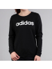 阿迪达斯卫衣女装2020秋季新款黑色圆领长袖套头运动服EI4695