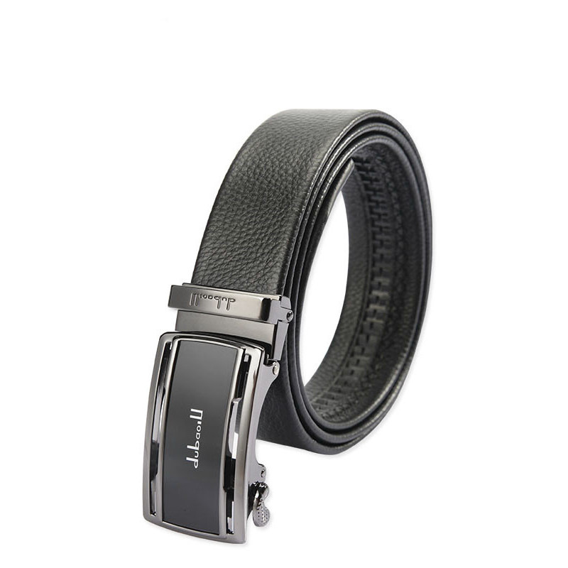 dubaolu都宝路黑色系男士真皮商务时尚礼盒自动扣皮带头层牛皮腰带