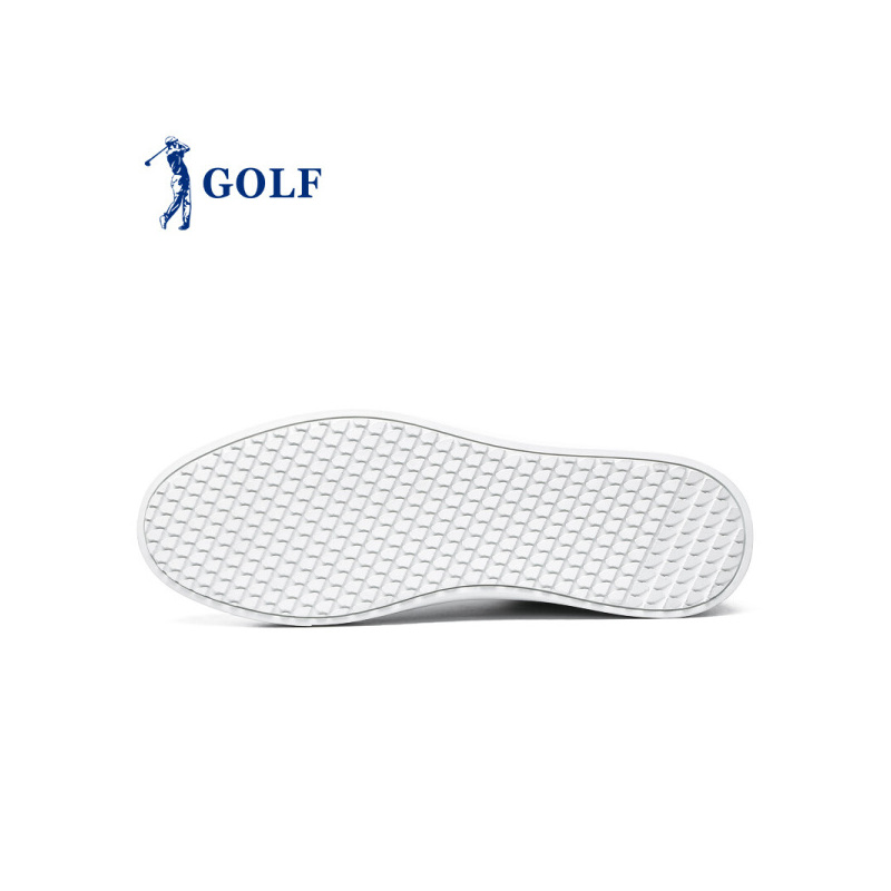 GOLF/高尔夫高帮鞋男真皮松紧扣韩版街头潮流轻质休闲板鞋男