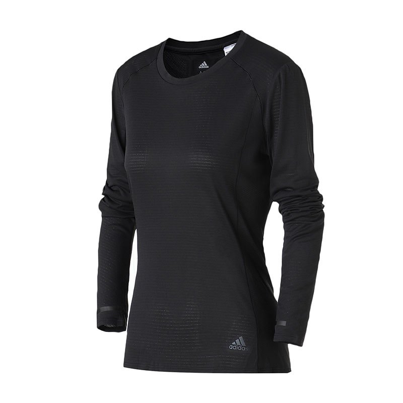 adidas女装长袖T恤跑步健身透气休闲运动服CG1093 L CG1093黑色
