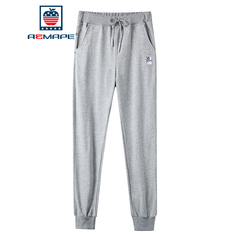 aemape苹果男士休闲裤秋款卫裤韩版潮流棉质束脚宽松小脚运动裤