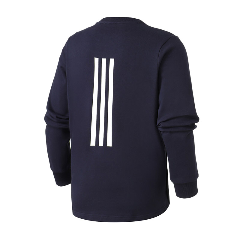 adidas男服卫衣圆领套头休闲运动服DU1129 L DU1129深蓝色