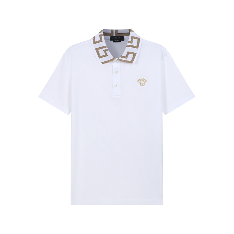 范思哲 VERSACE 男士棉质GRECA短袖POLO衫 A87402 1A01552