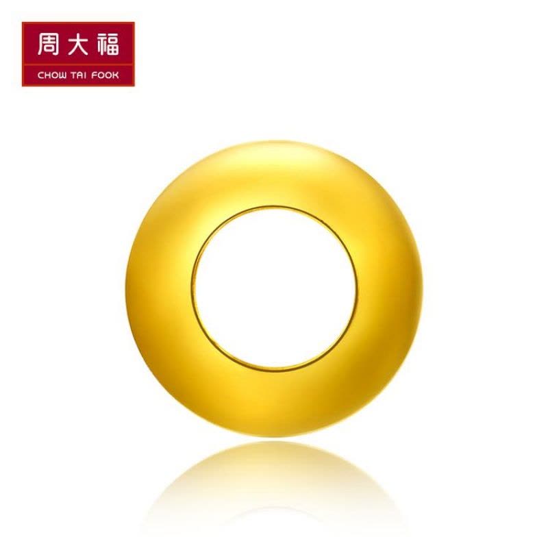 臻选周大福珠宝首饰足金转运珠黄金坠计价_1图片