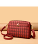 包包女包新款2026斜挎包女单肩包女时尚菱格印花小方包女
