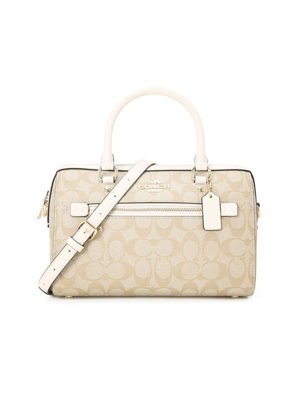 COACH 蔻驰 Rowan 女士单肩包 波士顿包 字母马车标织物F83607
