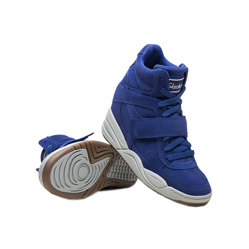 skechers斯凯奇内增高女鞋 时尚运动高帮女鞋 绒面短靴女66666043