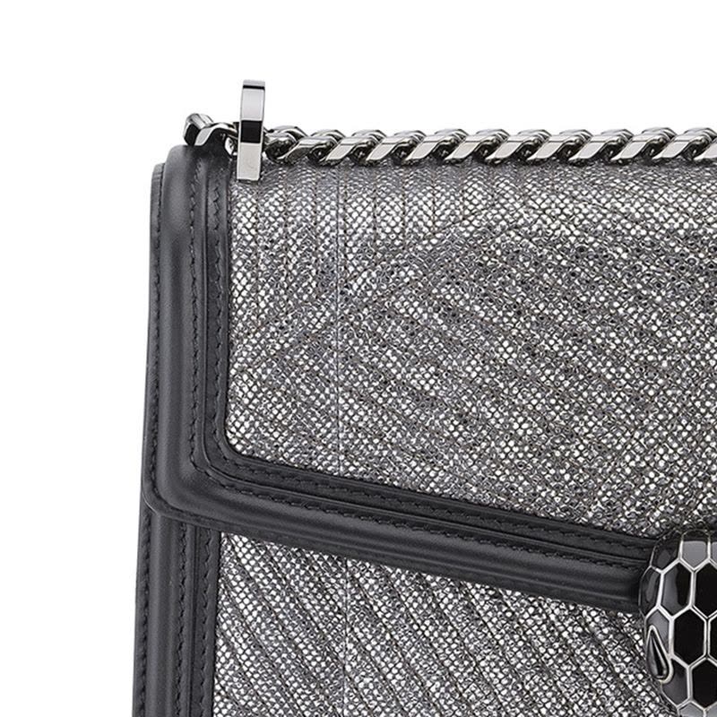 【预定】BVLGARI宝格丽 Serpenti Diamond Blast经典蛇头单肩包289478水蛇皮/牛皮革图片