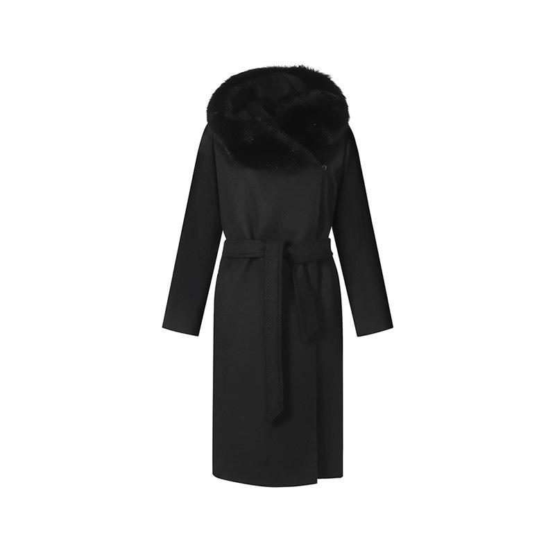MAX MARA STUDIO 麦丝玛拉 女士羊毛连帽大衣外套MANGO