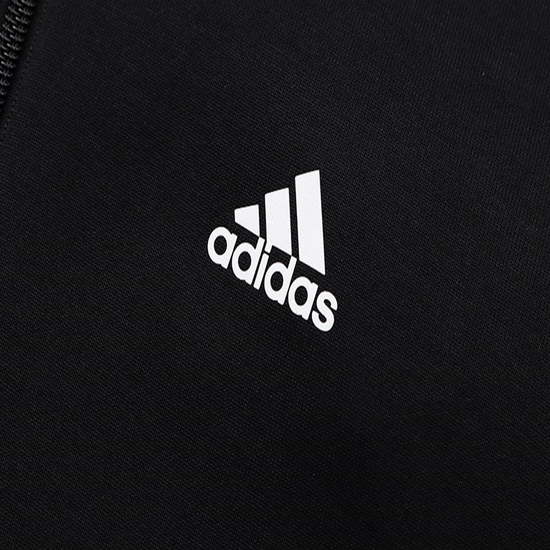 【自营】adidas女服夹克外套针织连帽休闲运动服DV0780 L DV0780黑色
