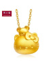 周大福Hello Kitty考拉凯蒂猫足金黄金吊坠R13859