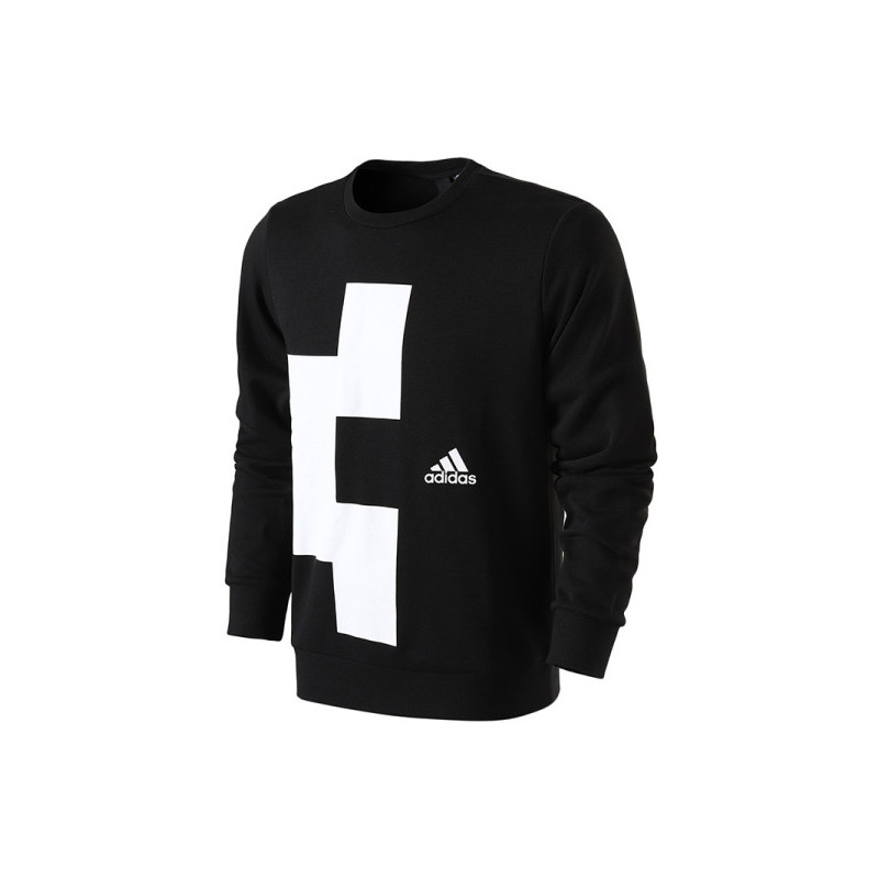 Adidas/阿迪达斯 男子运动服 秋季 休闲卫衣针织圆领套头衫CX4949 黑色 S