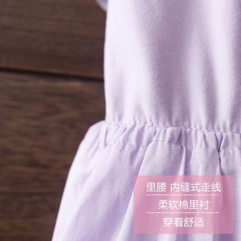 boatmouse船鼠女童连衣裙夏装2019新款韩版童装格子儿童纱裙小女孩公主裙