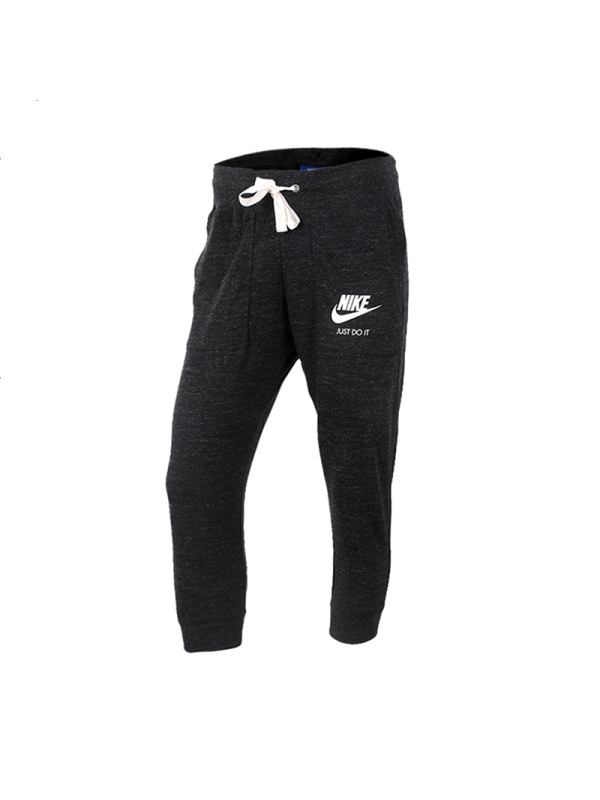 NIKE耐克夏新款男针织系带透气收腿运动休闲中裤883724-010