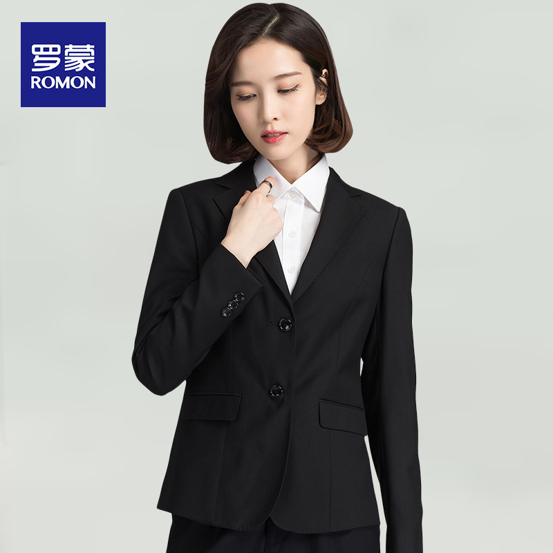 罗蒙女士西服套装韩版修身正装商务职业装女式工作服西装ol通勤_pxnuq