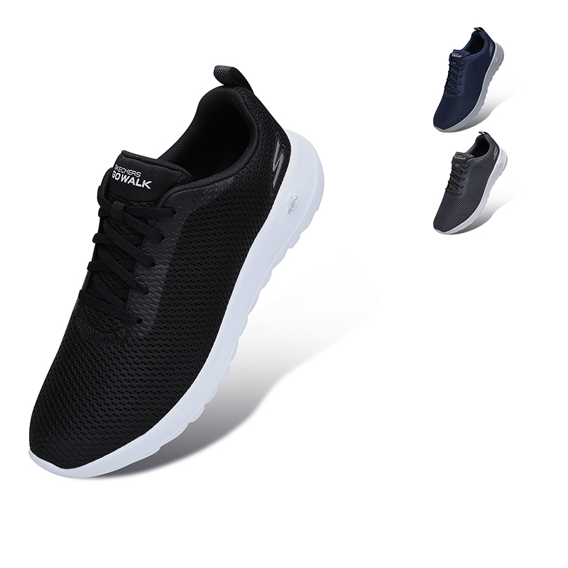 skechers斯凯奇男鞋新款夏季健步鞋透气网布减震休闲运动鞋54601