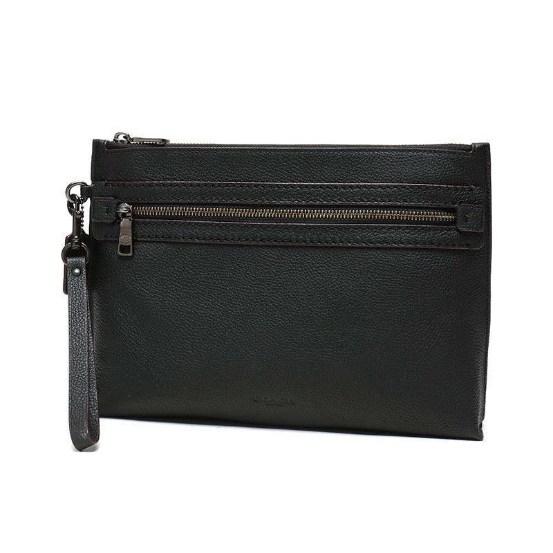 coach蔻驰奢侈品男士抛光鹅卵石皮革手拿包32175