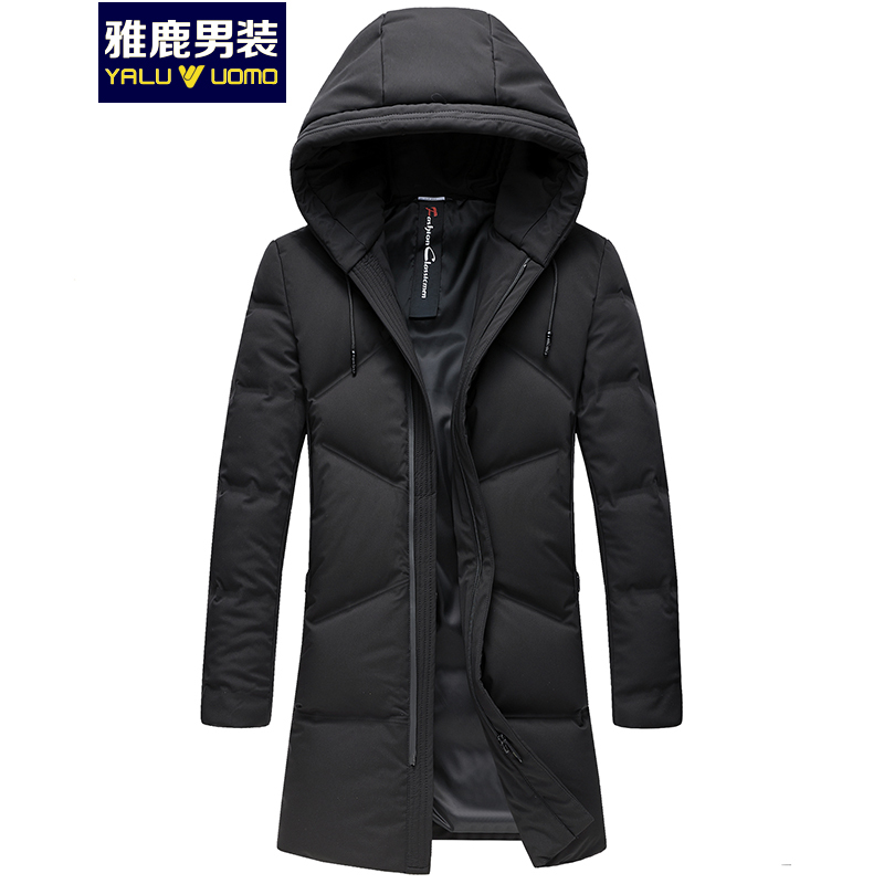 雅鹿男装2018新款爸爸装羽绒服休闲舒适易打理S26EDYA08310