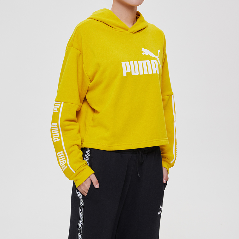 PUMA彪马女装连帽短款运动服休闲套头衫581059