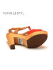 Fondberyl/菲伯丽尔粗跟防水台PU凉鞋FB42119125