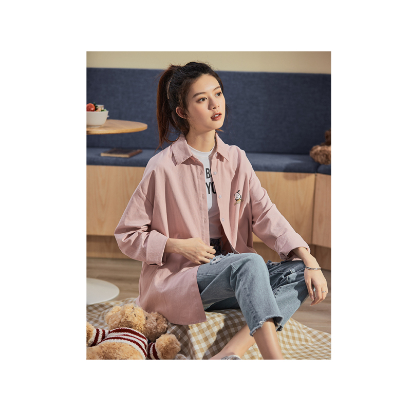 唐狮2020早秋新款长袖衬衫女上衣ins女潮设计感小众宽松外穿百搭