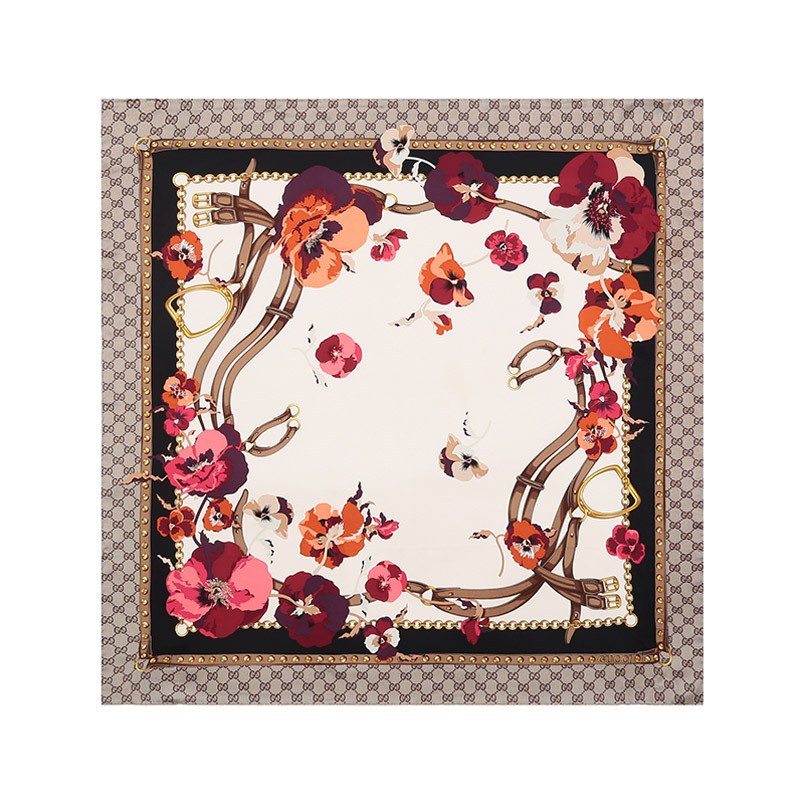 gucci古驰女士桑蚕丝方巾丝巾围巾5087963g001