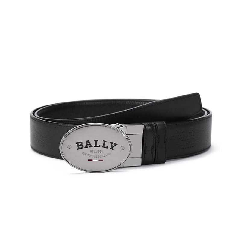 BALLY 巴利 男士皮质可裁剪板扣式双面皮带腰带 OSVALD 35 M