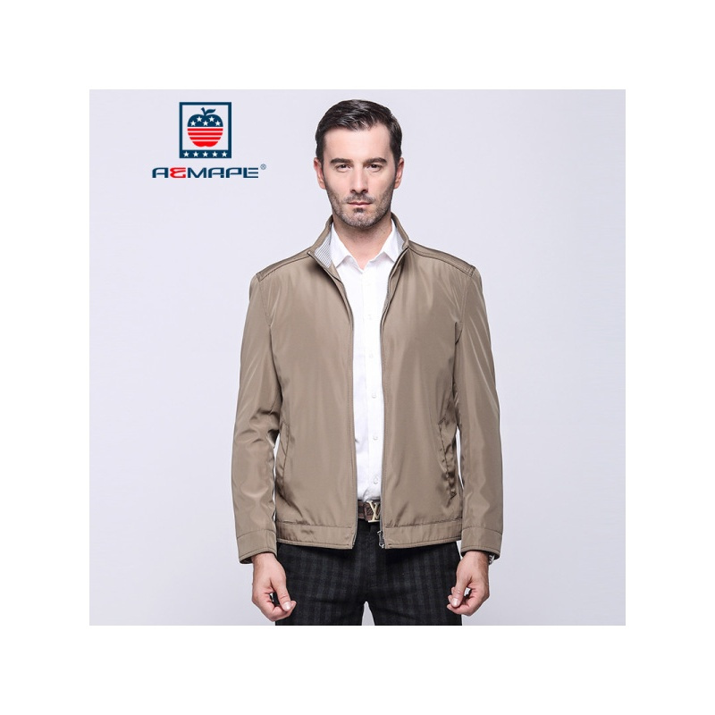 aemape美国苹果夹克男士春季流行立领商务休闲外套新款