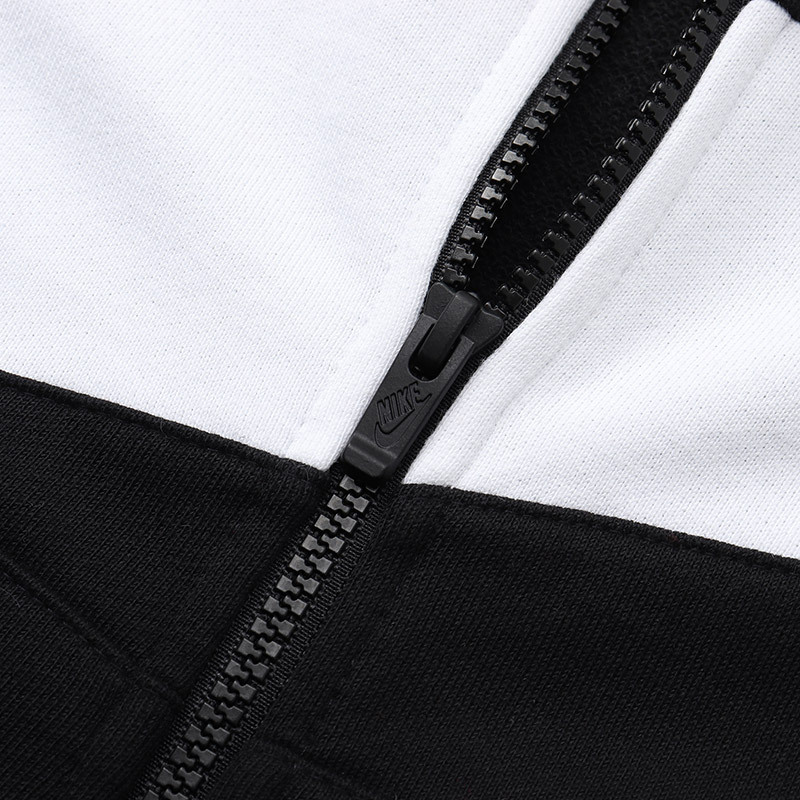 NIKE耐克男装外套经典撞色拼接连帽开衫针织运动服AR3085