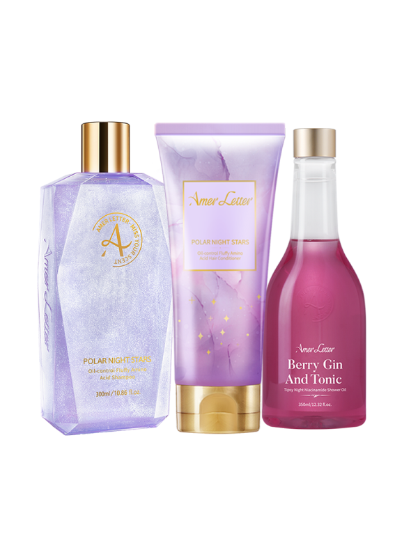 爱慕哲学全氨基酸体系洗护沐浴紫色三件套组合装[赠洗衣精华]