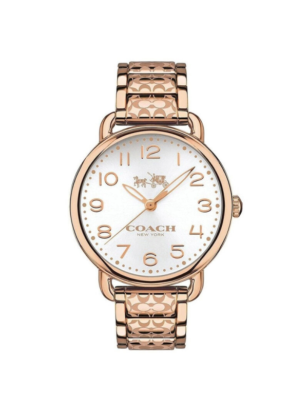 蔻驰coachladiesdelancey女手表时尚简约石英手表14502497玫瑰金