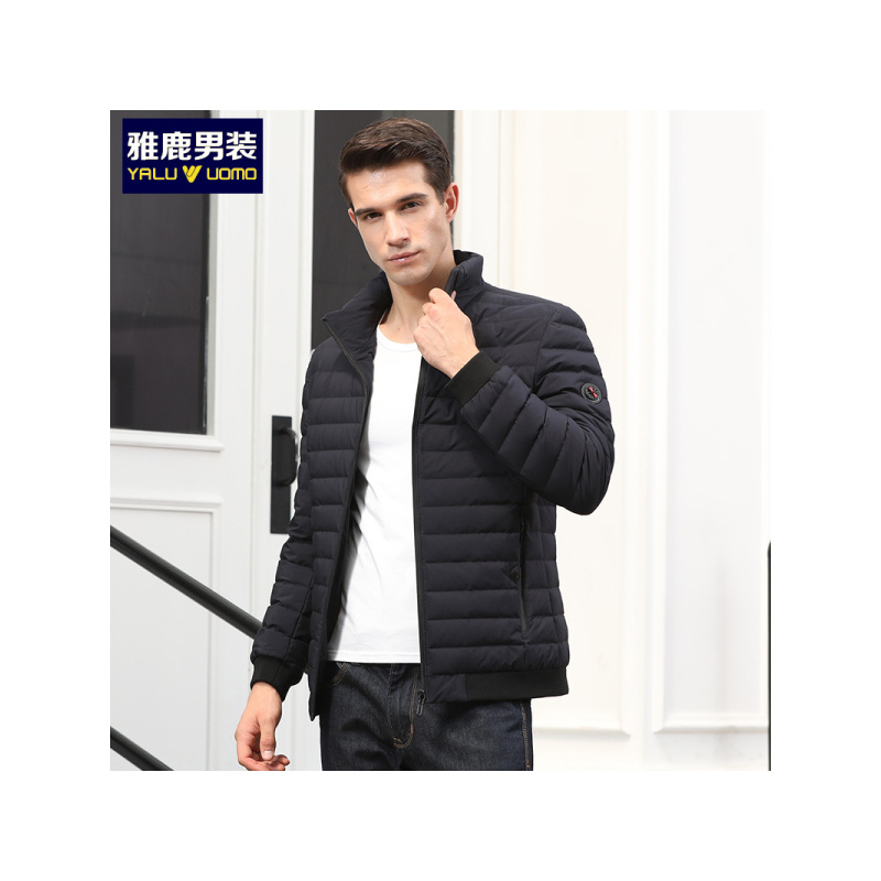 雅鹿男装羽绒服男修身立领冬季男式保暖外套S03EDYA18812