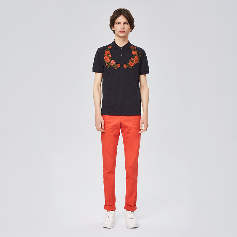 GUCCI/古驰 花卉刺绣男士短POLO衫419632