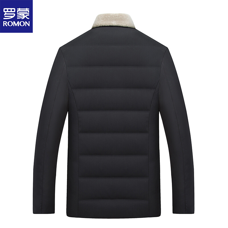 罗蒙冬季短款加绒领羽绒服5ZYRM1817