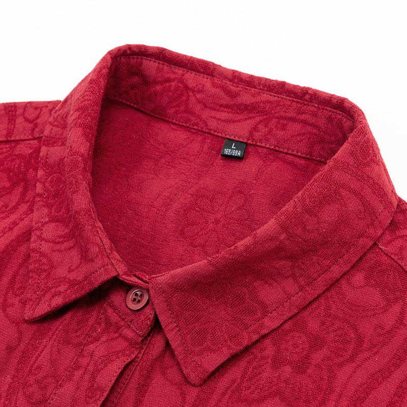 奶奶春装棉麻衬衫女中老年人衬衣妈妈套装长袖薄款老太太春秋外图片