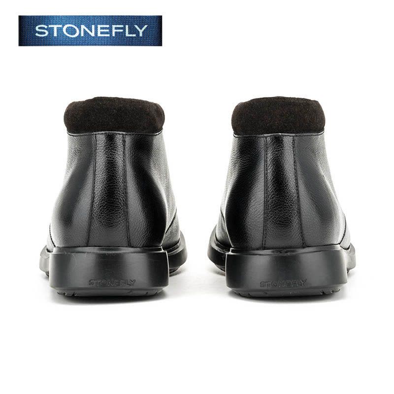 斯通富来STONEFLY牛皮尖头低跟套脚绑带短靴男鞋SD64122815图片
