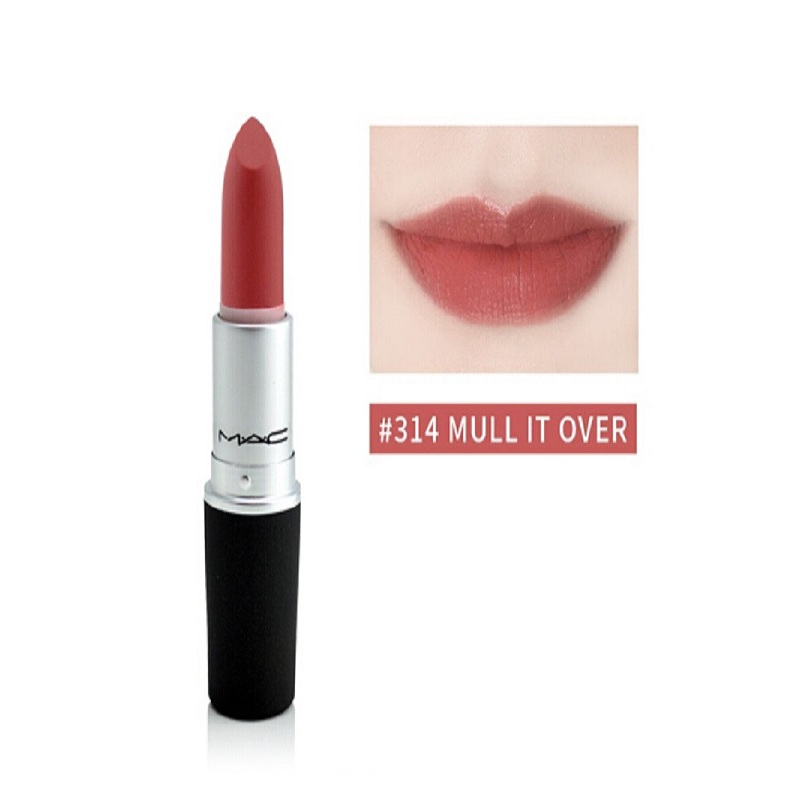 魅可MAC 新款磨砂系列 雾面丝绒哑光口红#314 mull it over 蜜桃奶茶色 3g