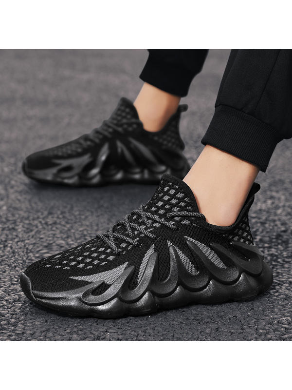 Ceba2021夏季新款火山底飞织椰子鞋潮流休闲运动鞋网面透气跑步鞋男鞋