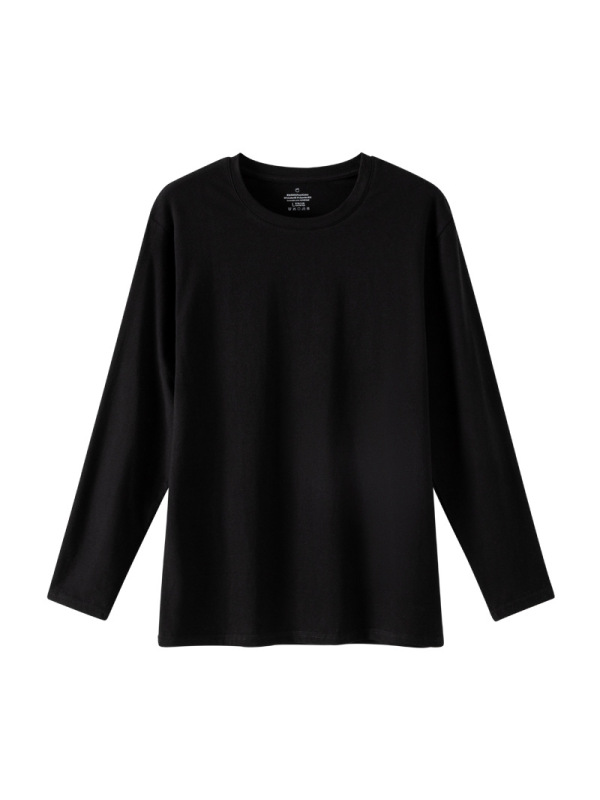 冬纯棉单件上衣保暖男士内衣全棉毛衫打底秋衣薄款工厂