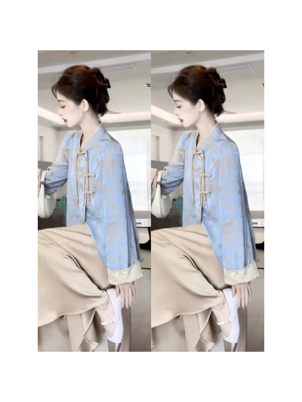 新中式女装中国风禅意风上衣套装汉服改良旗袍连衣裙春款新款