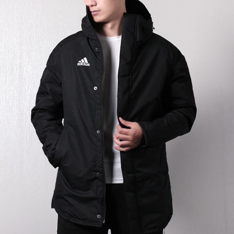 adidas阿迪达斯男装2020新款运动服棉衣保暖连帽棉服外套 DM2202图片