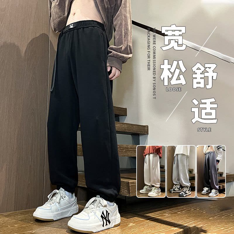 抖音大伞兵裤直供2024新款秋季卫裤梭织运动工装裤男女港风潮流裤图片