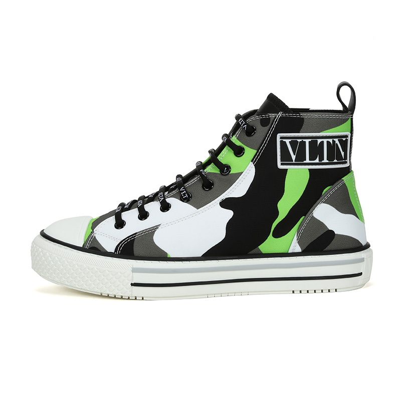 valentino华伦天奴男士高帮系带休闲运动鞋帆布鞋uy2s0d51usg