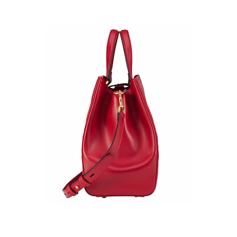 GUCCI 古驰 gucci女包 女士红色真皮波浪纹双G金属LOGO单肩斜挎包 红色 443505DTD1T6433