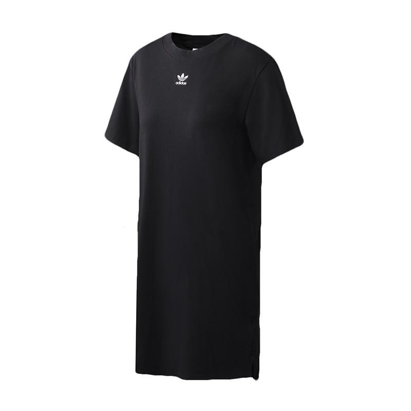 adidas阿迪达斯三叶草女装圆领运动时尚休闲连衣裙FM3276