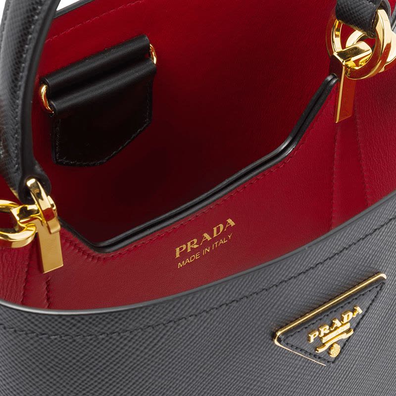 【预定】20春夏款PRADA Panier 中号皮革手袋1BA212 OOO 21.5*22.5*13CM图片