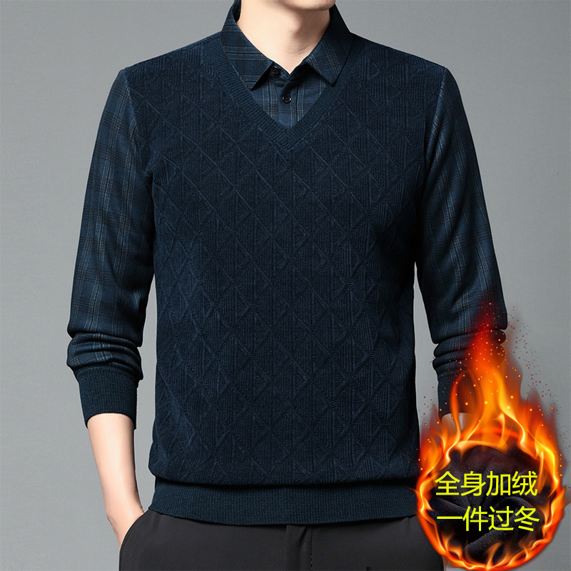 策霸ceba男士针织毛衣