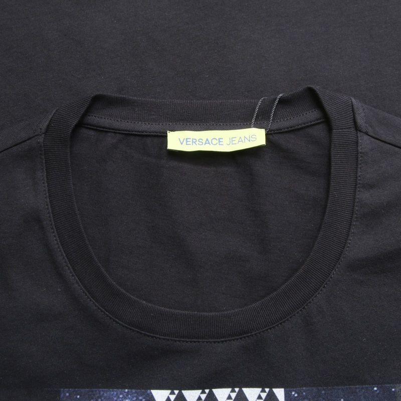 VERSACE JEANS男士黑色棉质短袖T恤衫B3GRA75C 30134 899