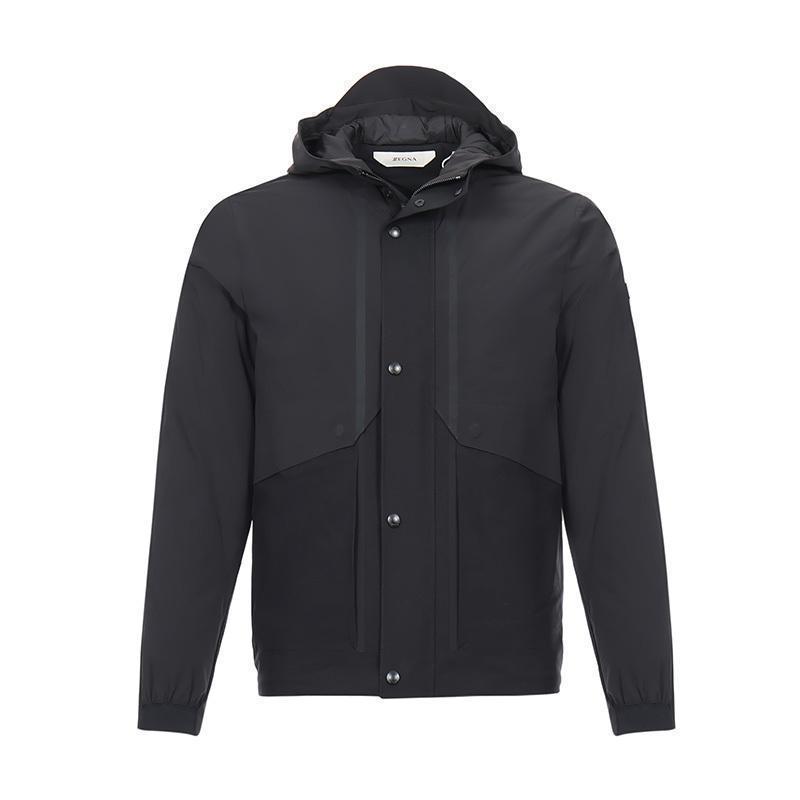 Z ZEGNA 杰尼亚 男士 锦纶/聚酯纤维连帽棉服夹克外套 VV046 ZZ050
